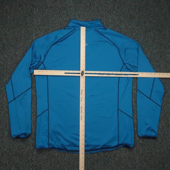 KJUS‎ Pullover Mens Large Blue Cell Block Half Zip Performance Golf - Picture 8 of 11